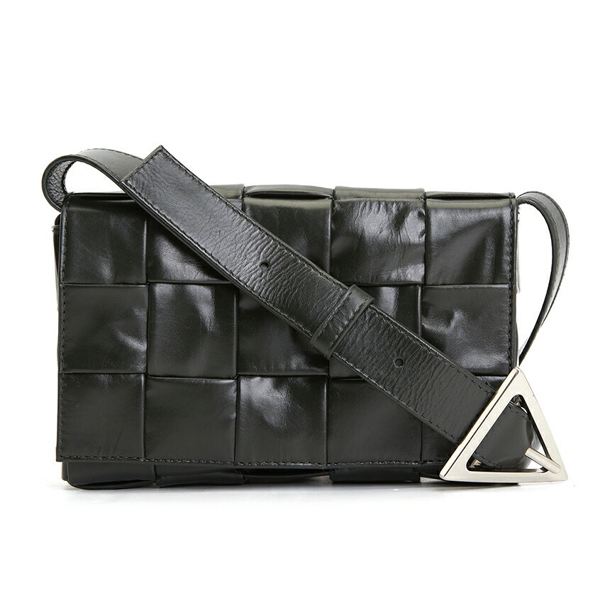 Bottega Veneta Woven Cassette Crossbody Bag Black
